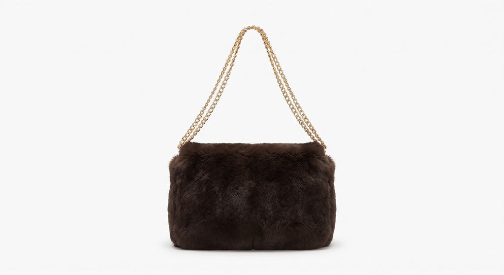 Compleu Elegant pentru Fetițe din 4 Piese cu Palton Crem, Rochie Maro și Accesorii Asortate