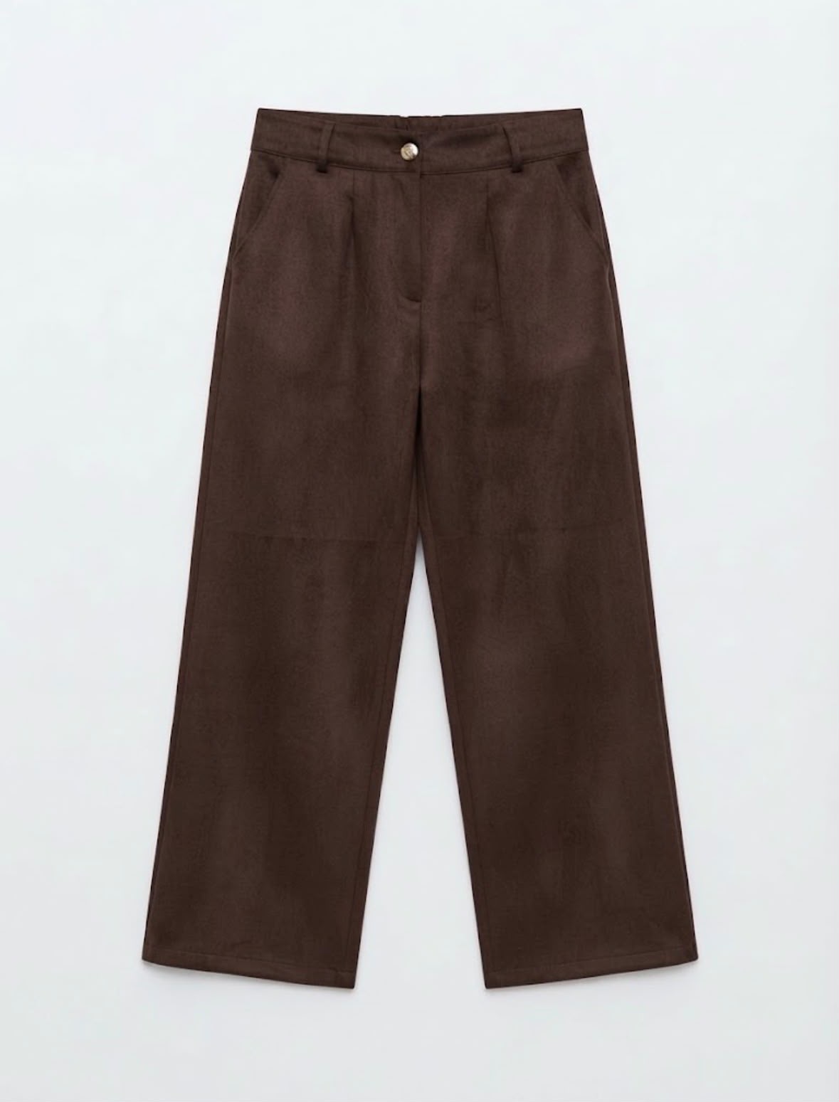 Compleu Elegant pentru Fetițe cu Palton Crem, Pulover și Pantaloni Maro
